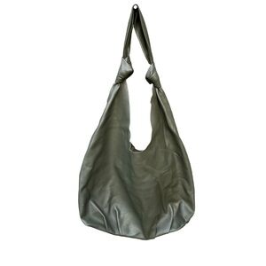 Elizabeth & James Knotted Soft Hobo Bag Purse Tote Vegan Leather Green Boho